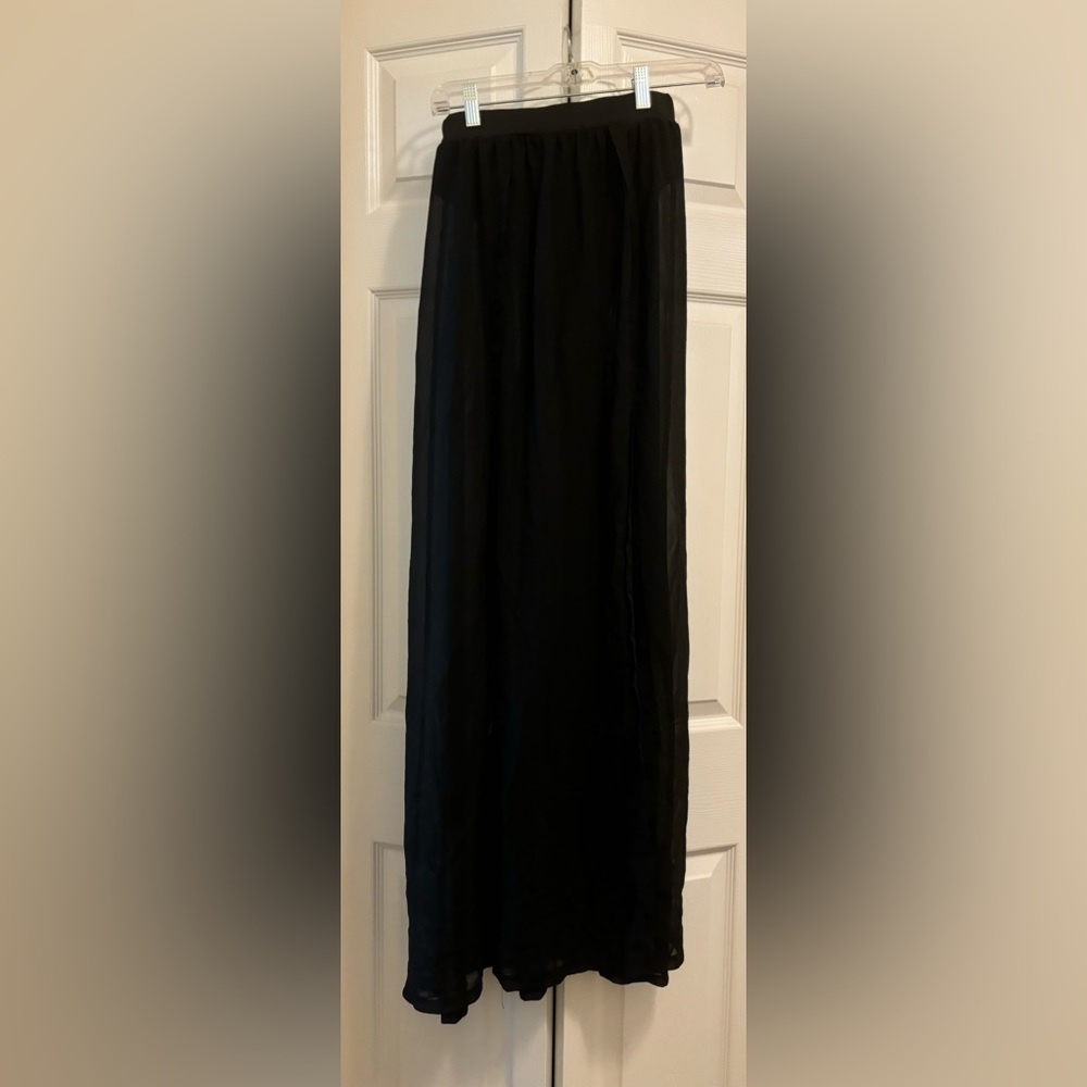 SHEER MAXI BEACH SKIRT W/ BUILT IN BOTTOMS